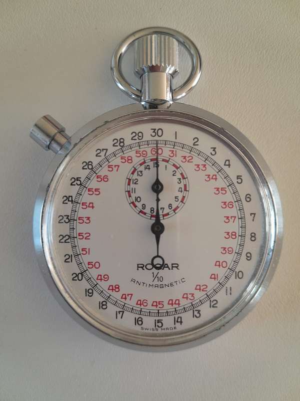 Vintage Rocar Swiss Made Stop Watch - Working