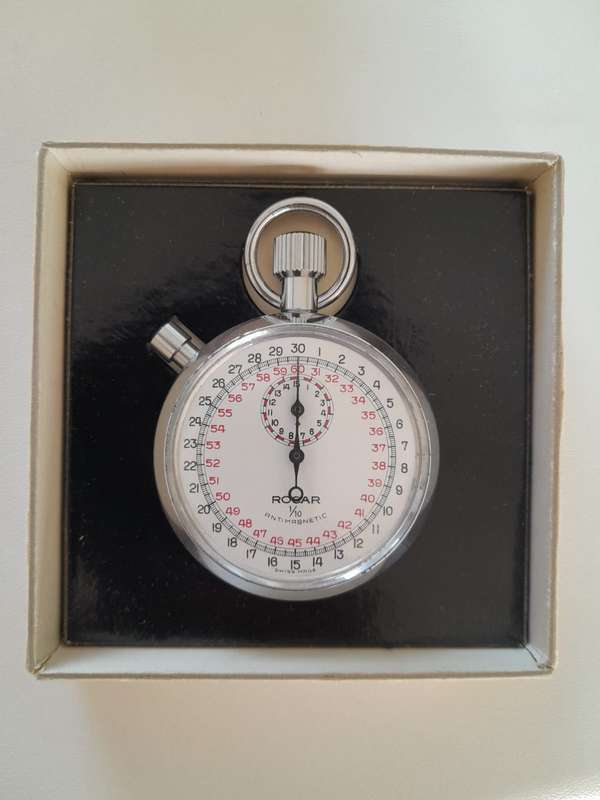 Vintage Rocar Swiss Made Stop Watch - Working