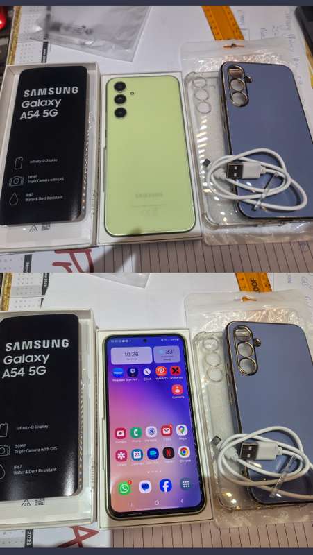 Samsung Galaxy A54 5G 256GB Dual-Sim Lime (in Original Box with screen protectors and covers)