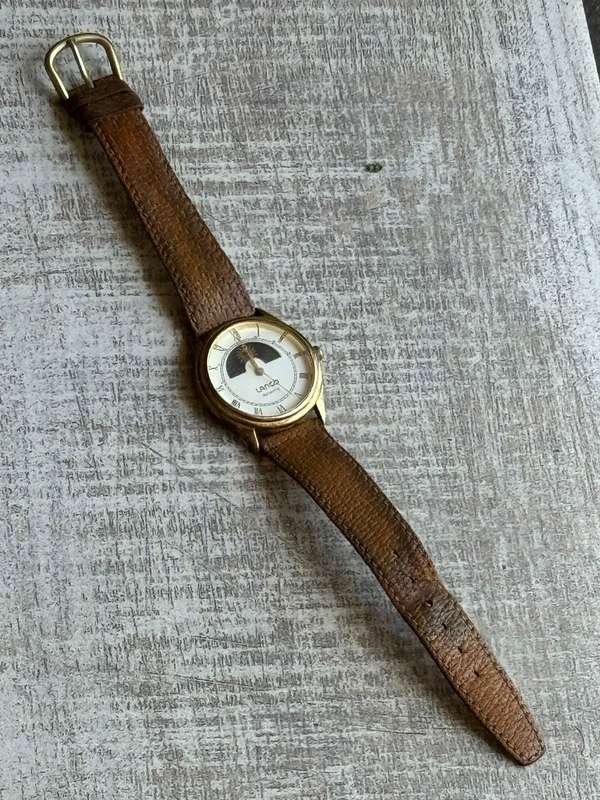 VINTAGE MENS LANCO SUN AND MOON WATCH IN EXCELLENT WORKING CONDITION