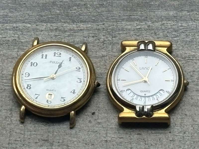MENS VINTAGE LANCO AND PULSAR GOLD WATCHES BOTH IN EXCELLENT WORKING CONDITION - BIDDING FOR BOTH