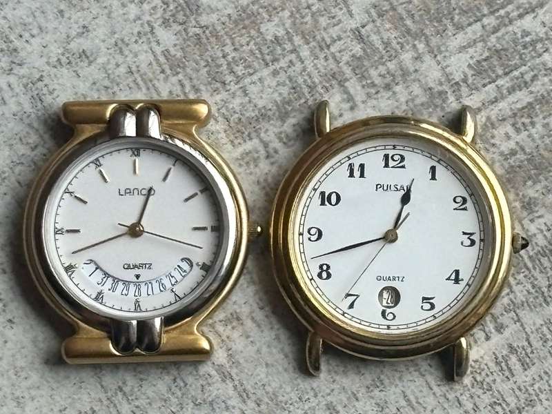 MENS VINTAGE LANCO AND PULSAR GOLD WATCHES BOTH IN EXCELLENT WORKING CONDITION - BIDDING FOR BOTH
