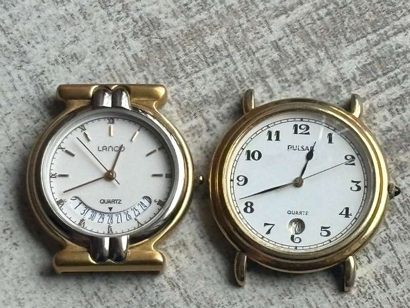 MENS VINTAGE LANCO AND PULSAR GOLD WATCHES BOTH IN EXCELLENT WORKING CONDITION - BIDDING FOR BOTH