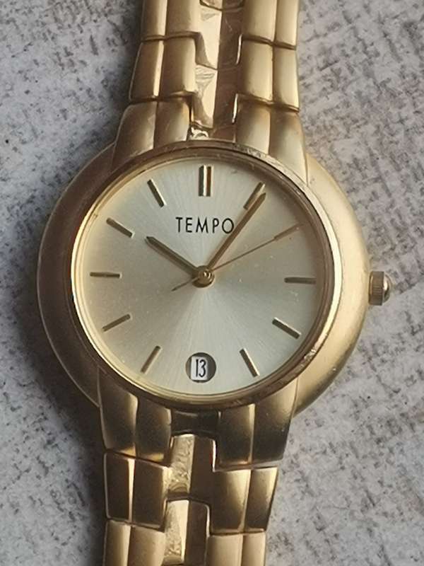 STUNNING MENS GOLD TEMPO WATCH IN EXCELLENT WORKING CONDITION