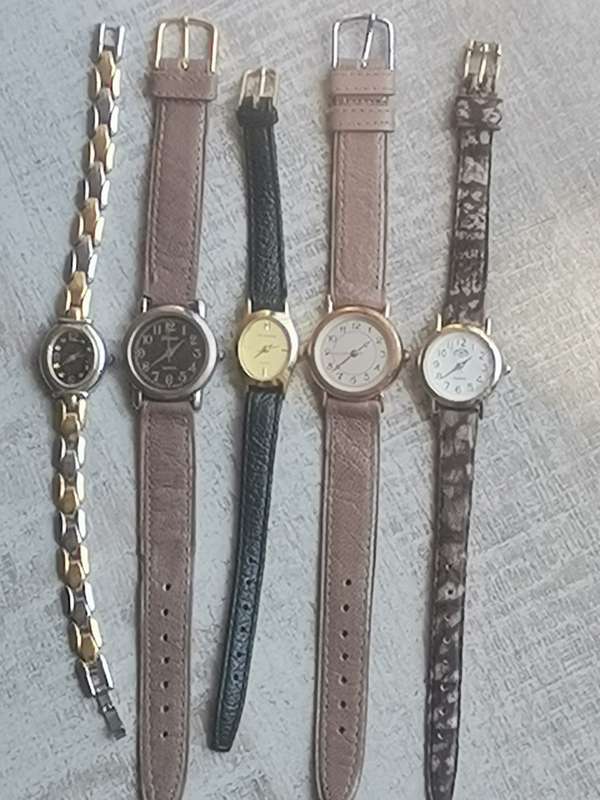 5 x LADIES QUARTZ WATCHES ALL IN EXCELLENT WORKING CONDITION