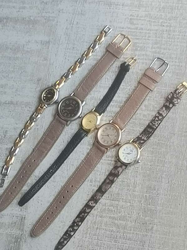 5 x LADIES QUARTZ WATCHES ALL IN EXCELLENT WORKING CONDITION