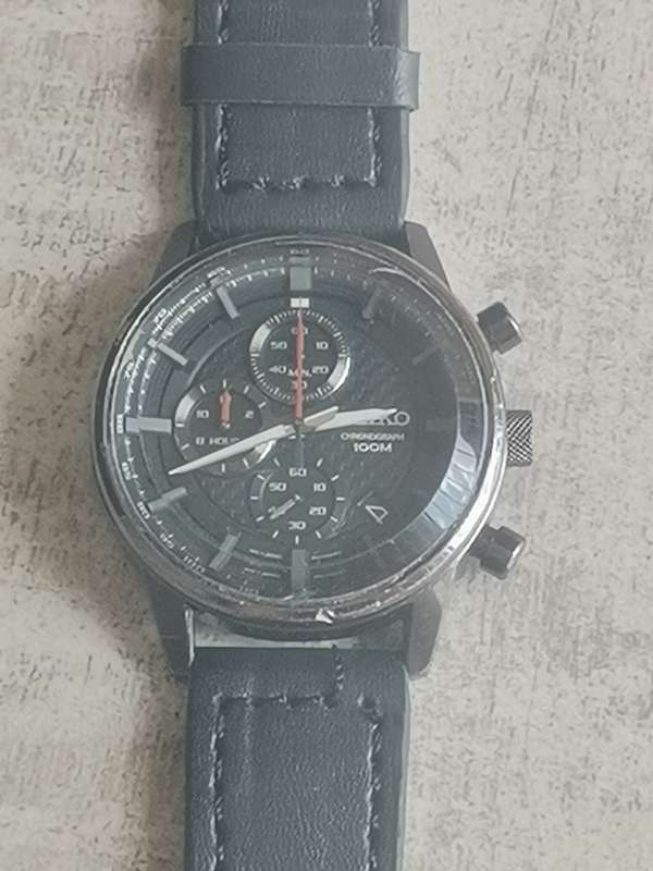 MENS SEIKO 8T67-00G0 CHRONOGRAPH 100M HARDLEX CRYSTAL WATCH IN EXCELLENT WORKING CONDITION