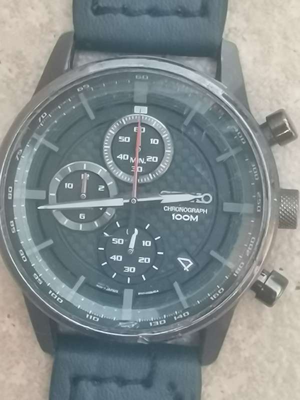 MENS SEIKO 8T67-00G0 CHRONOGRAPH 100M HARDLEX CRYSTAL WATCH IN EXCELLENT WORKING CONDITION