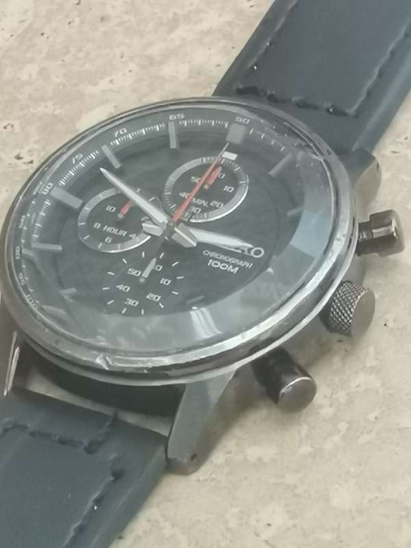 MENS SEIKO 8T67-00G0 CHRONOGRAPH 100M HARDLEX CRYSTAL WATCH IN EXCELLENT WORKING CONDITION