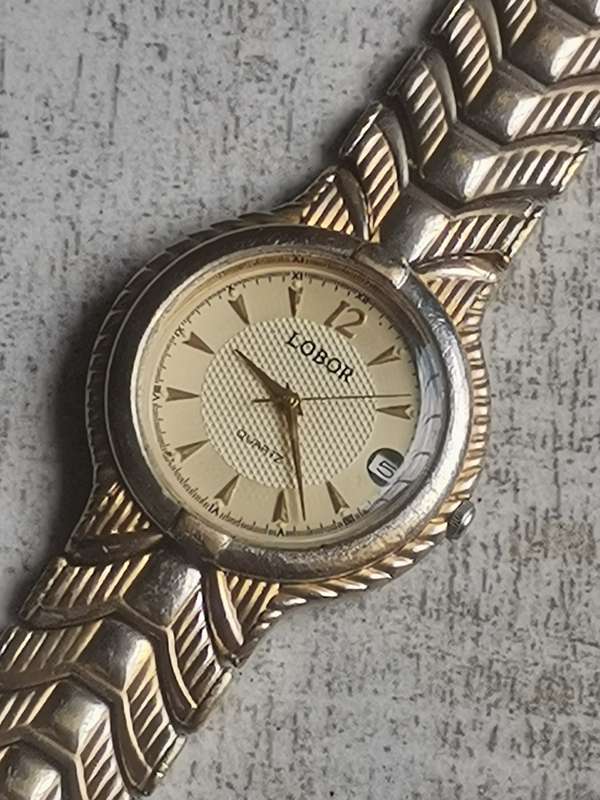 ELEGANT LADIES LOBOR 23K GOLD PLATED WATCH IN EXCELLENT WORKING CONDITION