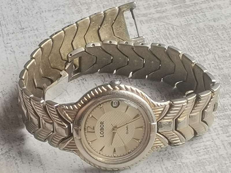 ELEGANT LADIES LOBOR 23K GOLD PLATED WATCH IN EXCELLENT WORKING CONDITION