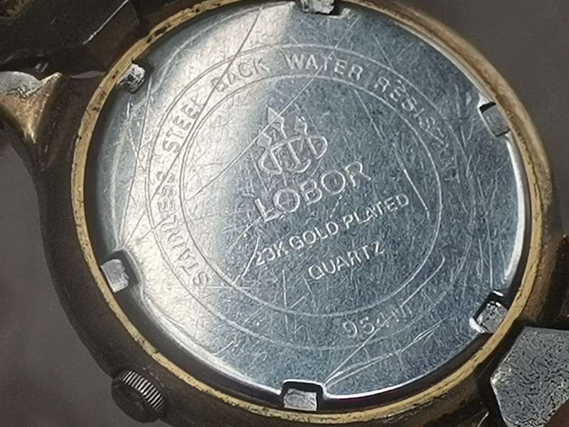 ELEGANT LADIES LOBOR 23K GOLD PLATED WATCH IN EXCELLENT WORKING CONDITION