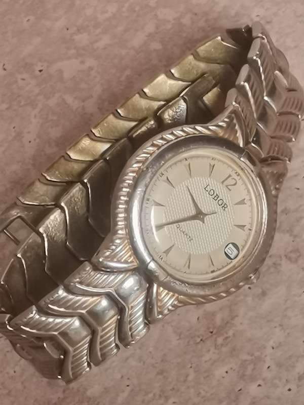 ELEGANT LADIES LOBOR 23K GOLD PLATED WATCH IN EXCELLENT WORKING CONDITION