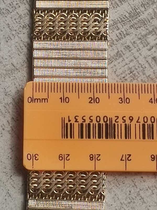 RARE VINTAGE HIGH-END 25MM WIDE MENS GOLD BRACELET FROM THE 60s/70s WEIGHT 62.2G