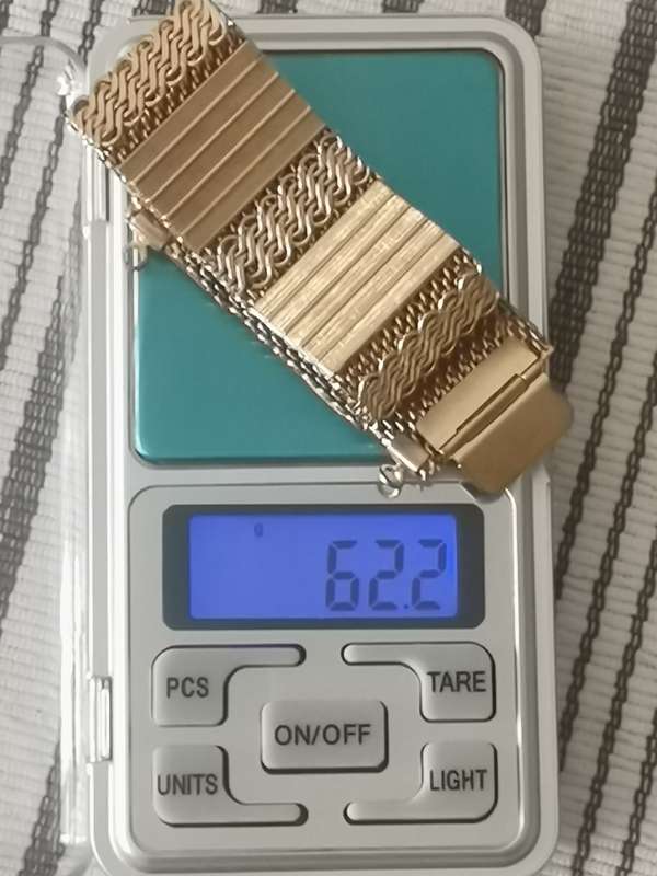 RARE VINTAGE HIGH-END 25MM WIDE MENS GOLD BRACELET FROM THE 60s/70s WEIGHT 62.2G