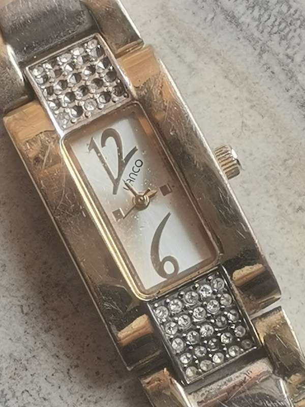 LADIES 2 TONE LANCO WATCH IN EXCELLENT WORKING CONDITION