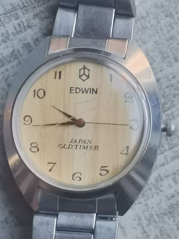 MENS VINTAGE EDWIN OLD TIMER WATCH IN WORKING CONDITION
