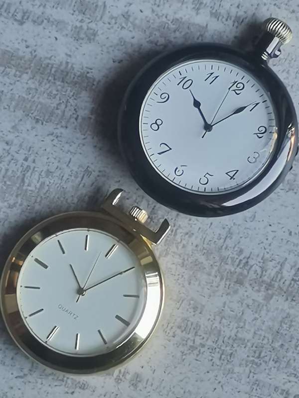 MENS POCKET WATCH SET BOTH IN EXCELLENT WORKING CONDITION - BIDDING FOR BOTH