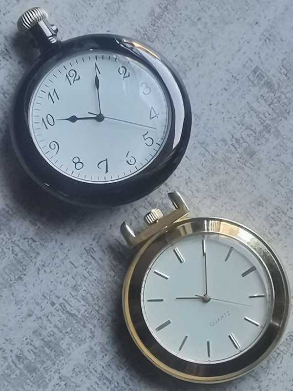 MENS POCKET WATCH SET BOTH IN EXCELLENT WORKING CONDITION - BIDDING FOR BOTH