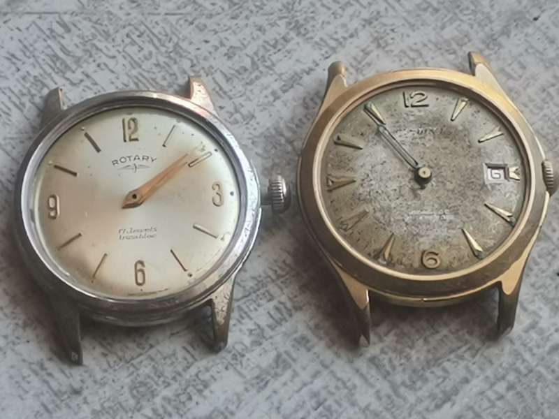 MENS VINTAGE ROTARY QUARTZ AND CANDINO AUTOMATIC 20 MICRON GOLD WATCHES - BIDDING FOR BOTH