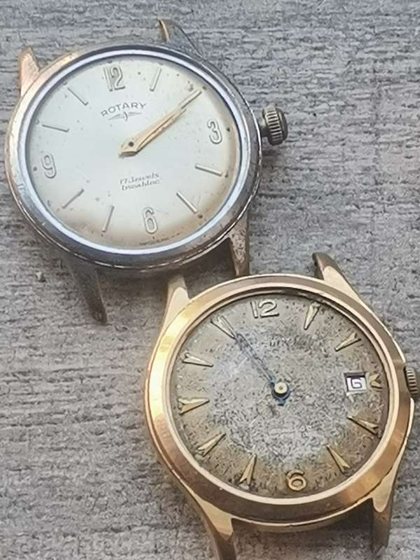 MENS VINTAGE ROTARY QUARTZ AND CANDINO AUTOMATIC 20 MICRON GOLD WATCHES - BIDDING FOR BOTH