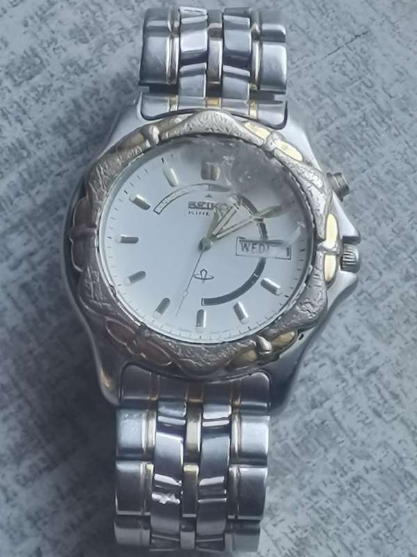 MENS VIINTAGE 1995 SEIKO KINETIC INDICATOR WATCH _READ DESCRIPTION