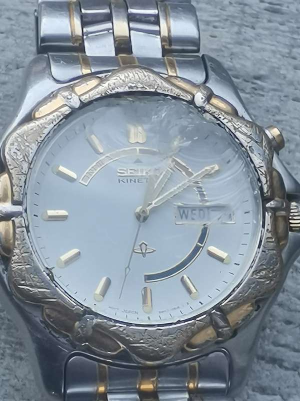 MENS VIINTAGE 1995 SEIKO KINETIC INDICATOR WATCH _READ DESCRIPTION