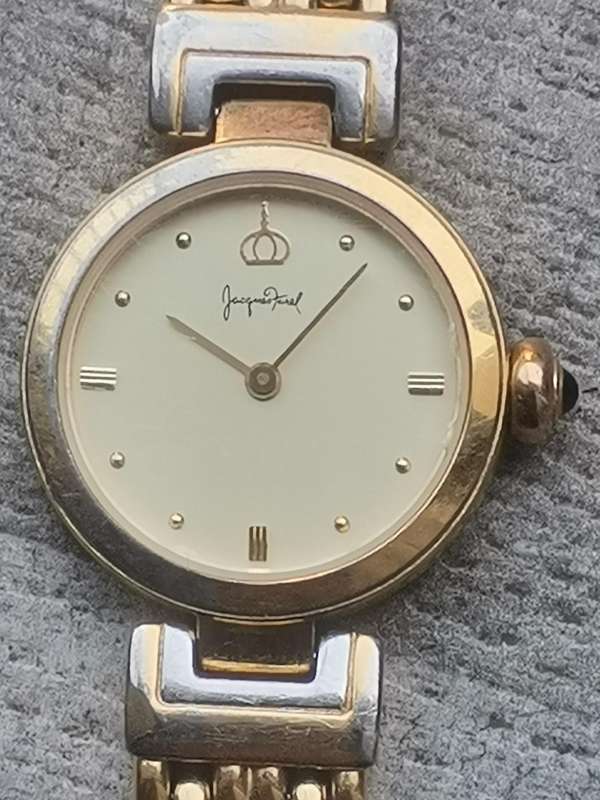 JACQUES FAREL LADIES GOLD PLATED WATCH IN EXCELLENT WORKING CONDITION