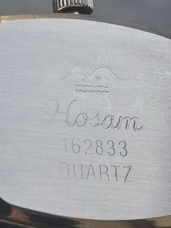 LADIES HOSAM STAINLESS STEEL WATCH WITH DAY/DATE FUNCTION IN EXCELLENT WORKING CONDITION