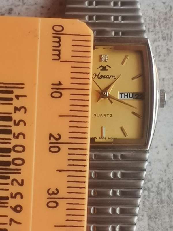 LADIES HOSAM STAINLESS STEEL WATCH WITH DAY/DATE FUNCTION IN EXCELLENT WORKING CONDITION