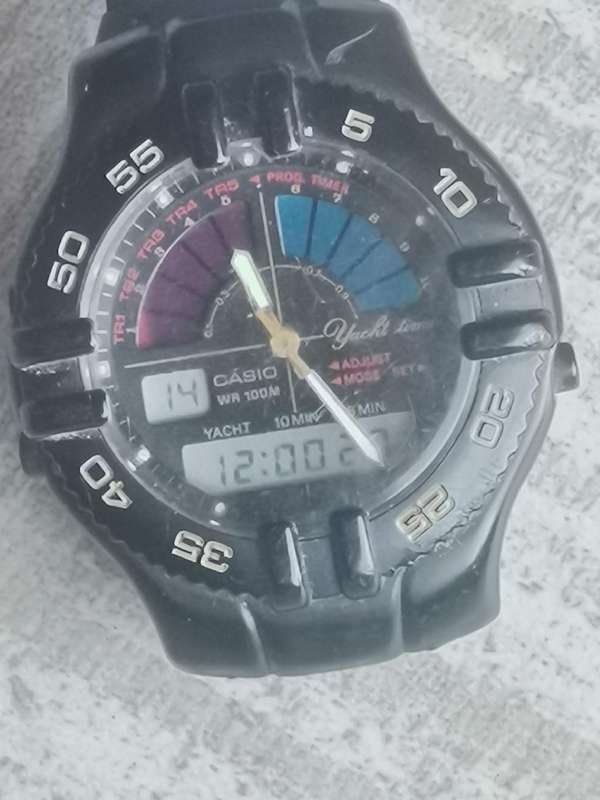 MENS VINTAGE CASIO YACHT TIMER AW-300 WATCH