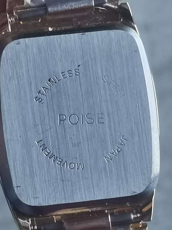 MENS VINTAGE POISE GOLD WATCH IN EXCELLENT WORKING CONDITION - NEW OLD STOCK