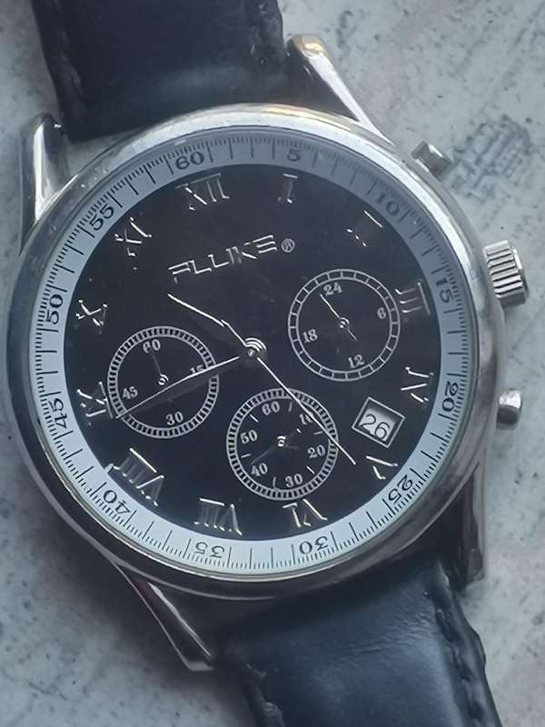 MENS FLUKE CHRONOGRAPH WATCH IN EXCELLENT WORKING CONDITION