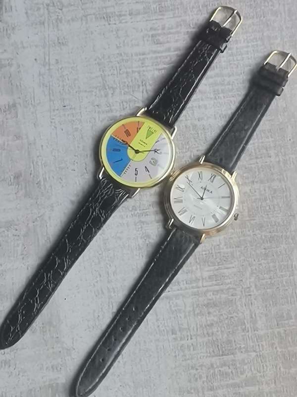 LADIES ASHIKA WATCH SET WITH HUGE DIALS IN EXCELLENT WORKING CONDITION - BIDDING FOR BOTH WATCHES