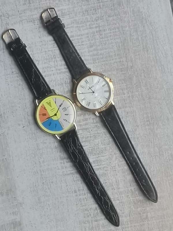 LADIES ASHIKA WATCH SET WITH HUGE DIALS IN EXCELLENT WORKING CONDITION - BIDDING FOR BOTH WATCHES