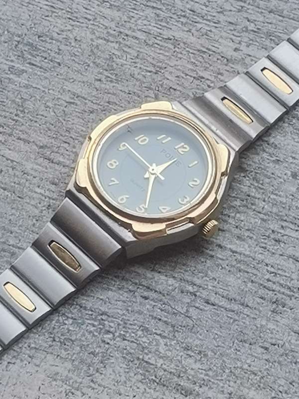 LADIES POISE TWO TONE WATCH IN EXCELLENT WORKING CONDITION