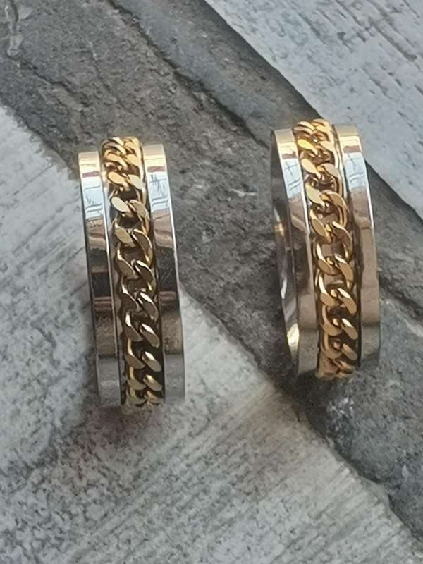 5 X MENS RINGS VARIOUS SIZES BIDDING FOR ALL