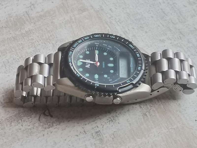 Men's Vintage Alpine Analog/Digital Watch