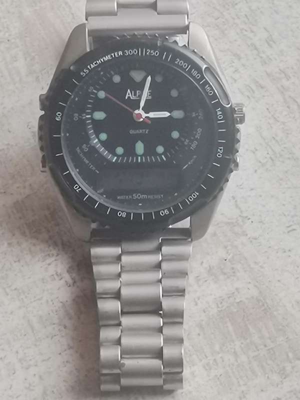 Men's Vintage Alpine Analog/Digital Watch
