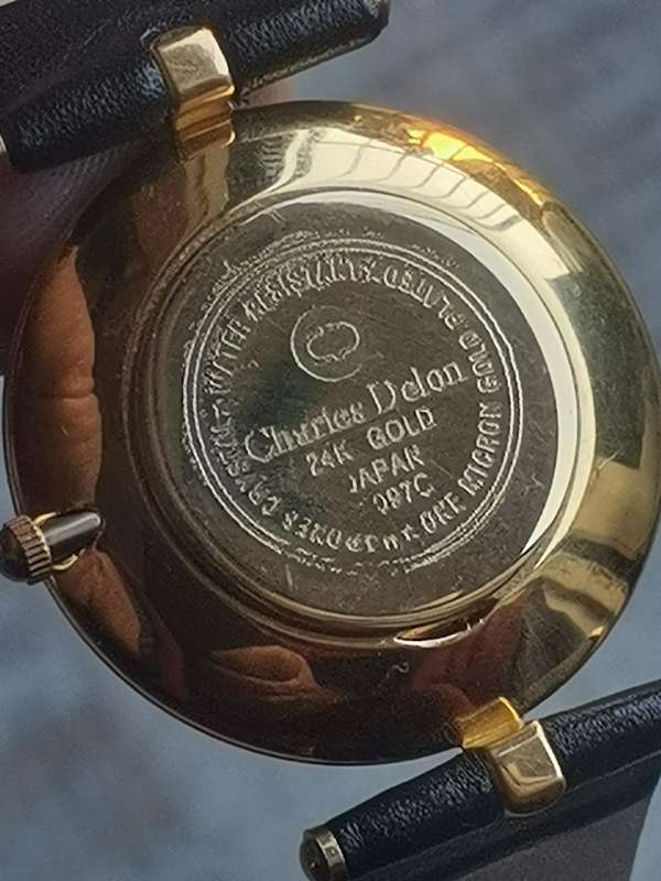 LADIES CHARLES DELON 24K GOLD PLATED WATCH IN EXCELLENT WORKING CONDITION