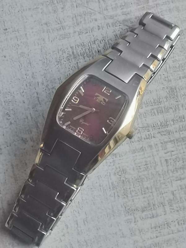 MENS TEC STAINLESS STEEL 2 TONE WATCH IN EXCELLENT WORKING CONDITION