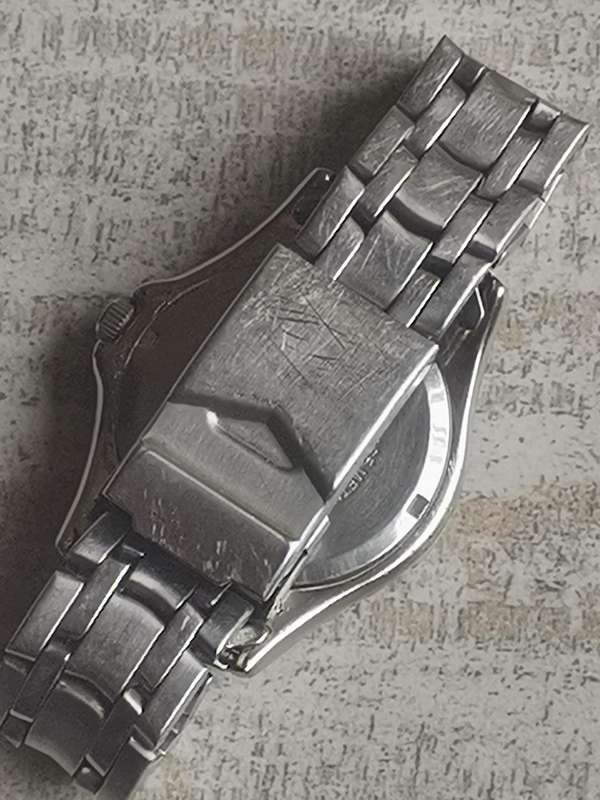 MENS FACET ALL STAINLESS STEEL WATCH IN EXCELLENT WORKING CONDITION