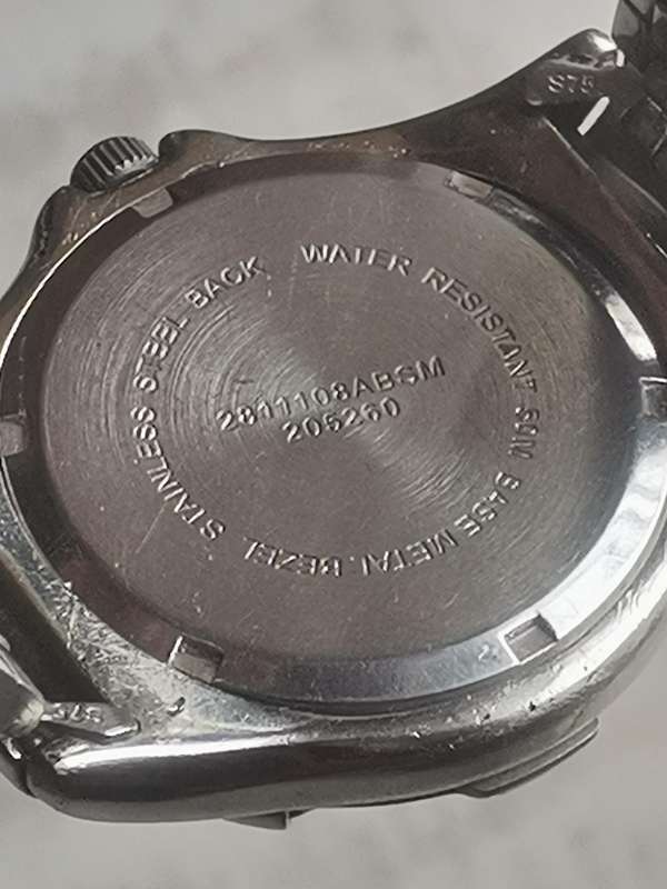MENS FACET ALL STAINLESS STEEL WATCH IN EXCELLENT WORKING CONDITION