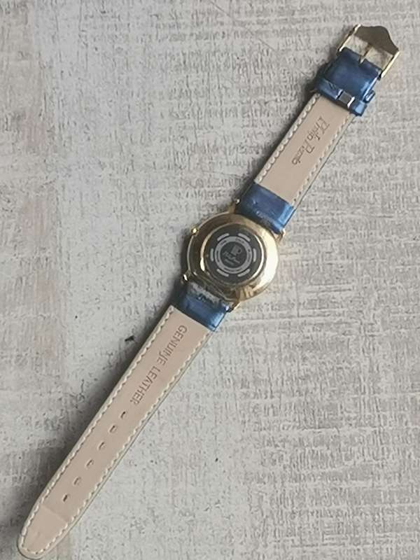 LADIES ALL BLUE PHILIP PERSIO SWISS MADE WATCH IN EXCELLENT WORKING CONDITION