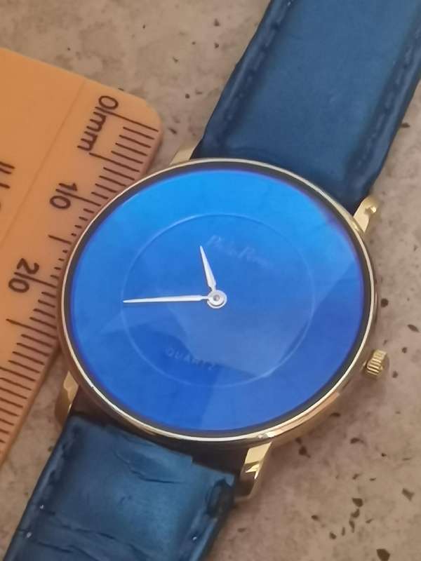 LADIES ALL BLUE PHILIP PERSIO SWISS MADE WATCH IN EXCELLENT WORKING CONDITION