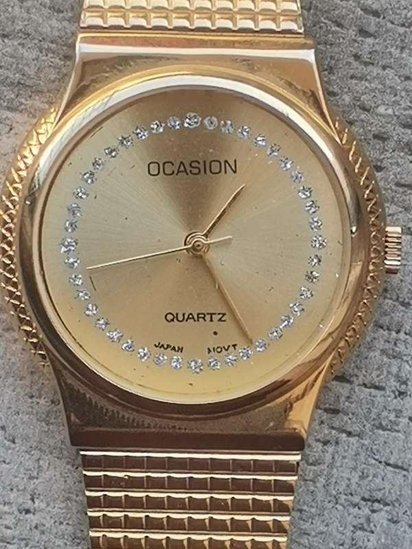 MENS VINTAGE OCCASION GOLD PLATED WATCH IN EXCELLENT WORKING CONDITION