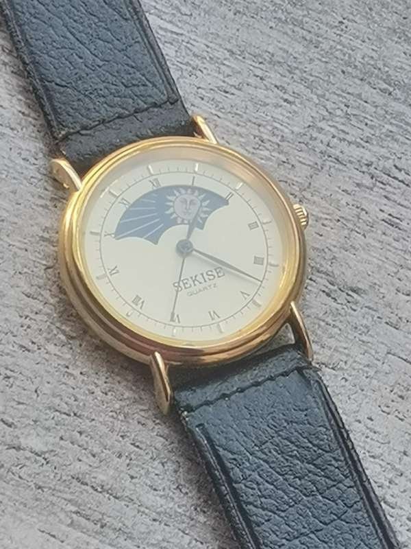 ELEGANT LADIES SEKISE SUN AND MOON WATCH IN EXCELLENT WORKING CONDITION