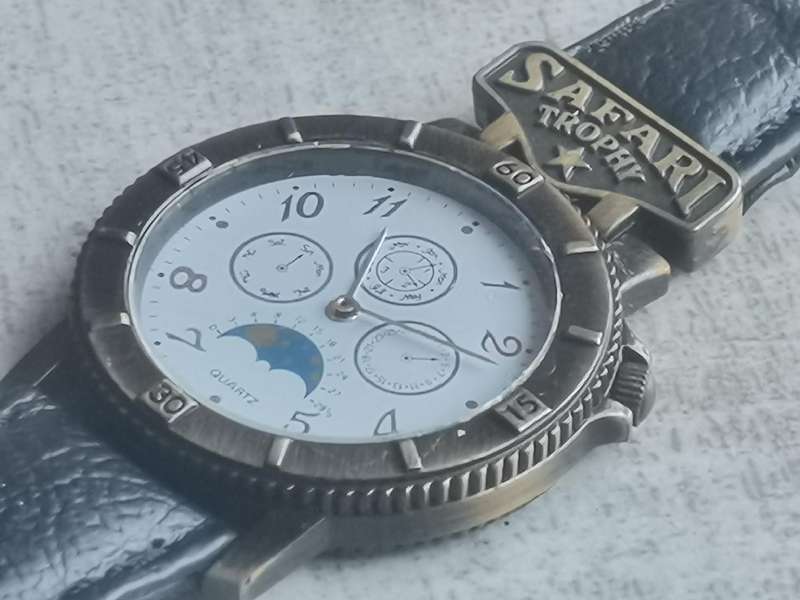 MENS VINTAGE SAFARI TROPHY WATCH IN EXCELLENT WORKING CONDITION