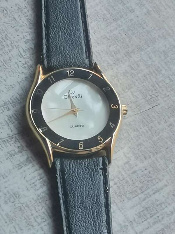 MENS VINTAGE CHEVAL WATCH WITH MOTHER OF PEARL DIAL IN EXCELLENT WORKING CONDITION