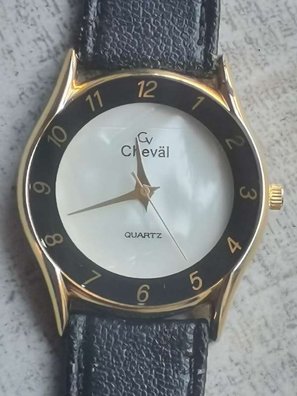MENS VINTAGE CHEVAL WATCH WITH MOTHER OF PEARL DIAL IN EXCELLENT WORKING CONDITION